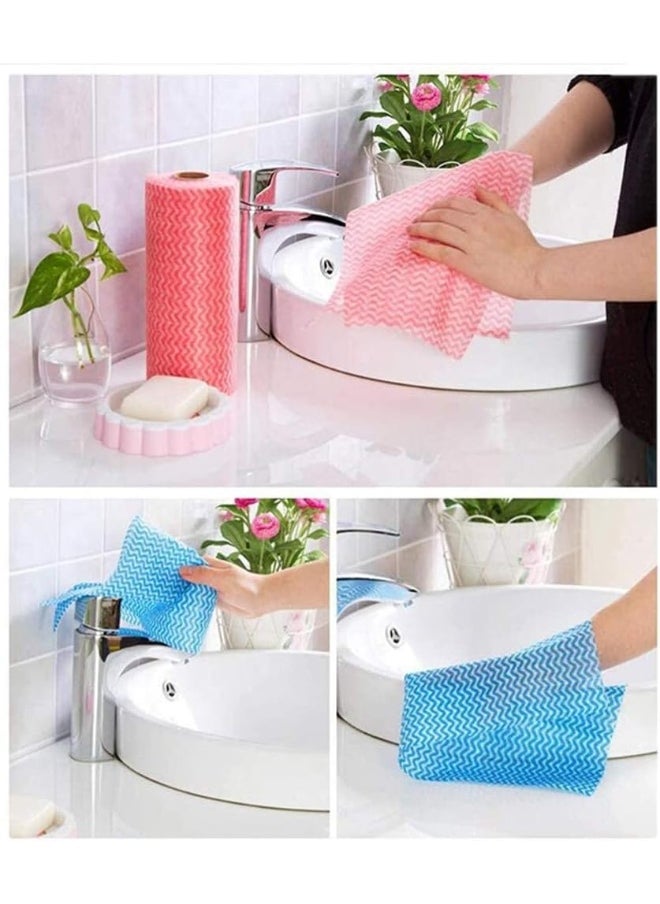 SKY-TOUCH - Reusable Cleaning Wipe Household Kitchen Towels Muliticolor 312 x 144 x 36cm - Image 1