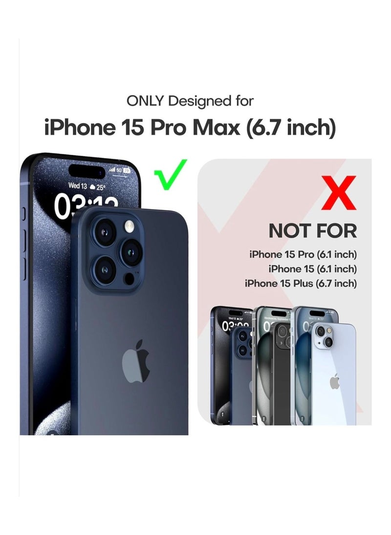 Generic - iPhone 15 Pro Max Case Clear Magsafe Ultra Thin Cover Anti-Yellowing Magnetic Cases with Screen Protector and Camera Lens Protector, Full Coverage Set for Apple iPhone 15 Pro Max 6.7 inch - Image 1
