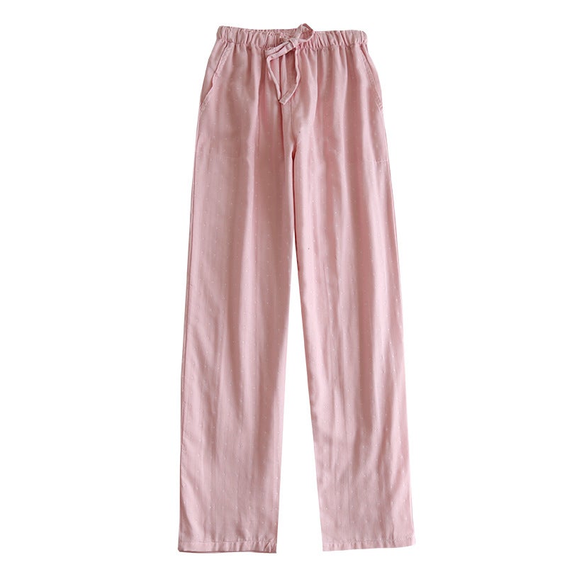 Couple Cotton Double Gauze Sleep Pants - Image 5