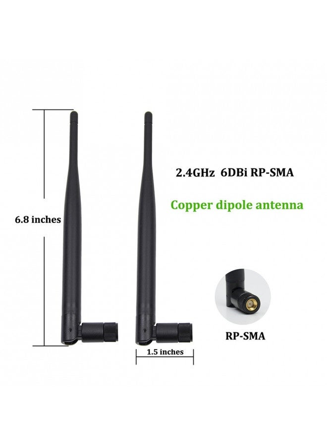 Highfine 2 X 2.4Ghz 6Dbi Indoor Omni-Directional Wifi Antenna 802.11N/B/G Rp-Sma Female Connector + 2 X 20Cm/8" U.Fl/Ipex To Rp-Sma Pigtail Antenna Wifi Cable - Image 4