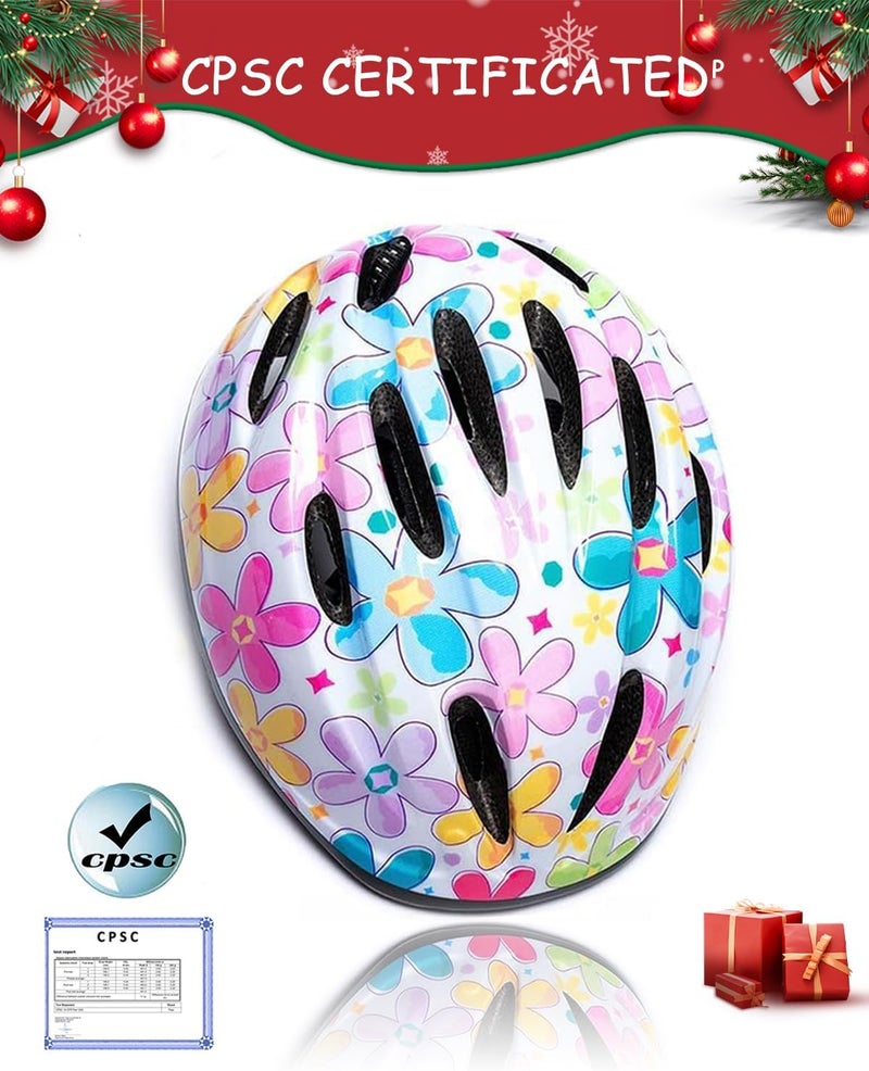 BeBeFun Girl Helmet for Bike,Kids Bike Pink Helmet for Girls Approximately Ages 3-10 Years Adjuastable and Multi-Sport, from Toddler to Kids CPSC Certicated - Image 2