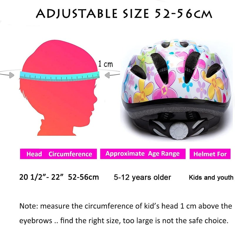 BeBeFun Girl Helmet for Bike,Kids Bike Pink Helmet for Girls Approximately Ages 3-10 Years Adjuastable and Multi-Sport, from Toddler to Kids CPSC Certicated - Image 5