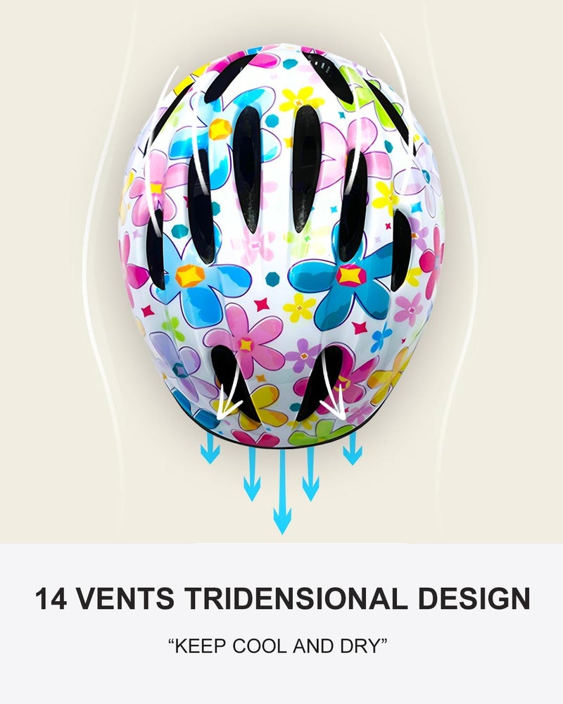 BeBeFun Girl Helmet for Bike,Kids Bike Pink Helmet for Girls Approximately Ages 3-10 Years Adjuastable and Multi-Sport, from Toddler to Kids CPSC Certicated - Image 4