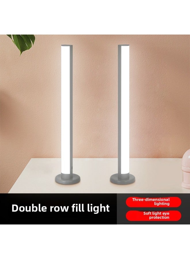 Live Light Supplementing Computer Anchor Desktop Special Beauty Rejuvenation Live Room Double Row LED Shake Audio And Video Ling Yue-Specifications:【professional Model☆3500lm】 Double Row 8 Bulbs + 2  - Image 3
