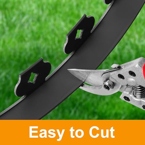 FOX & FERN Landsccape Edging/Garden Fence/Garden Border/Flower Bed Edge/Tree Surrounding | Anchoring Spikes/Nails (10 CM HT, Black) GAGE10BL - Image 4