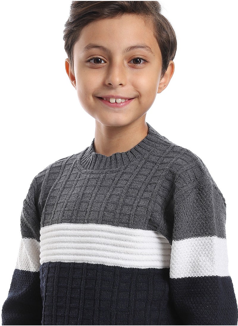 Caesar - Wool Boys Pullover With Multi Design - Image 1