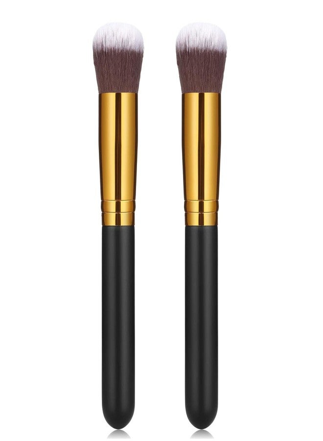 BlackLaoban Makeup Powder Foundation Brushes Self Tanner Brush Foundation Brush Large Sunless Tanning Face Brush 2 PCS (Black) - Image 3