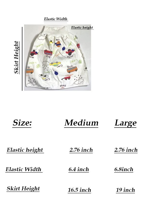 ياميم تنورة حفاضات مقاومة للماء قابلة للغسل لتدريب الأطفال الصغار - Image 2