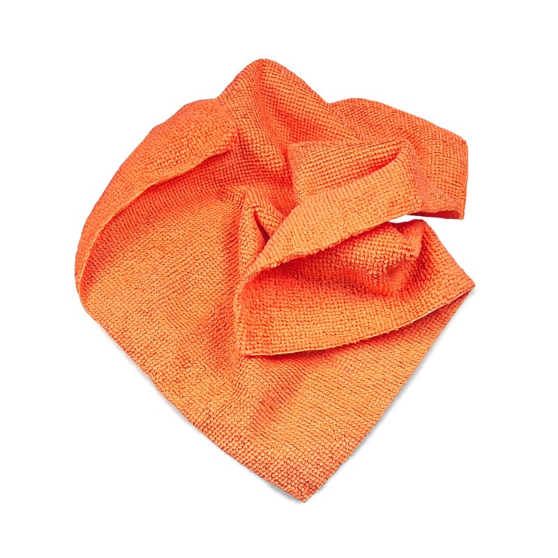 Eurow 200GSM Microfiber Cleaning and Drying Cloths with Dispenser Box, Reusable, Streak-Free, Scratch-Free, Ultra Absorbent, Edgeless for All Surface Types, 12x12in, 50-Pack, Orange - Image 4