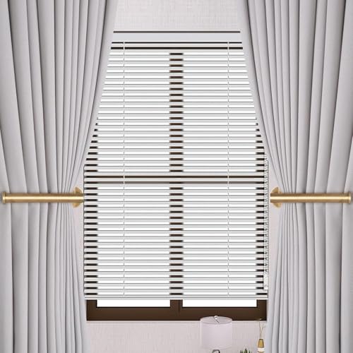 Groleca Adhesive Curtain Holdbacks - 4 Pack No Drill Tie Backs Hooks for Drapes, Damage-Free Wall Mounted Curtain Holders with Strong Adhesive (4, Gold) - Image 2