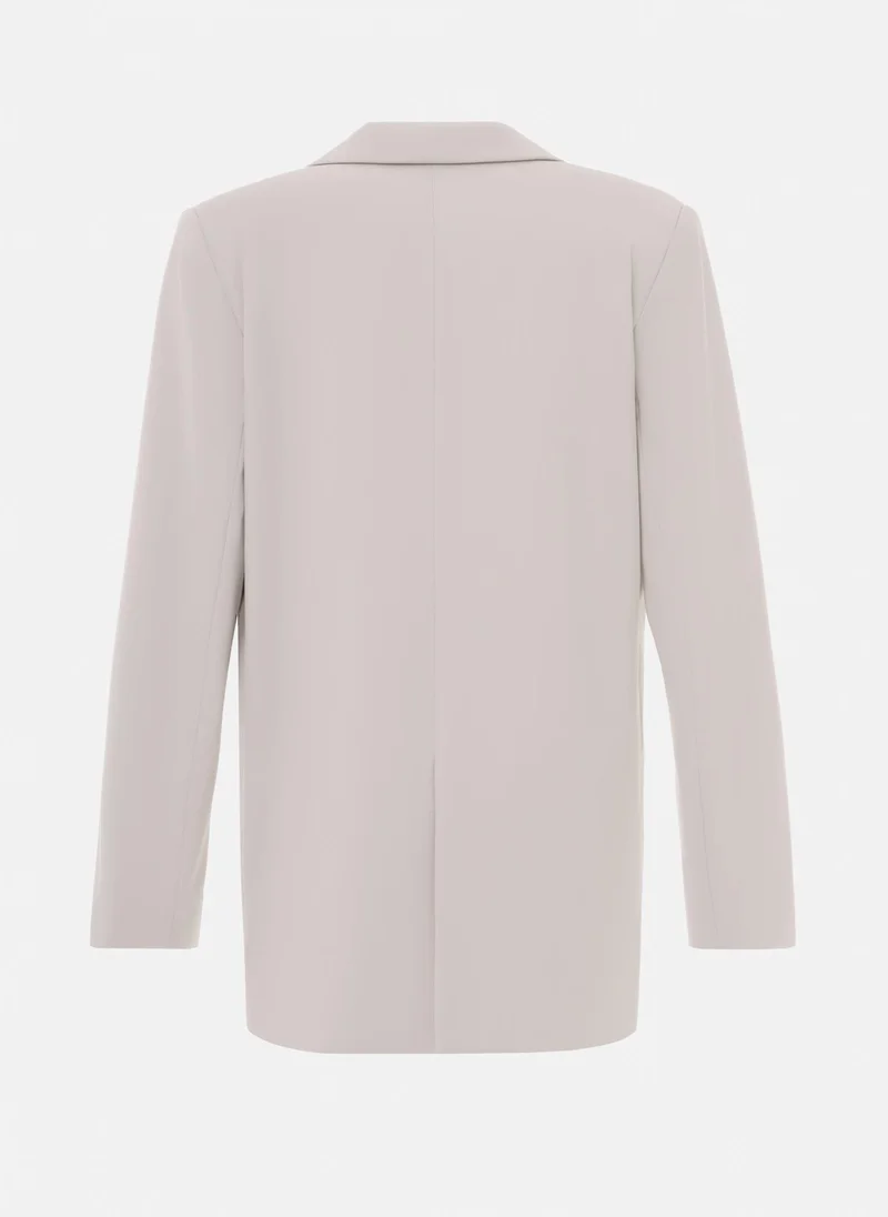 Lichi Oversized single-breasted blazer with metal fastening