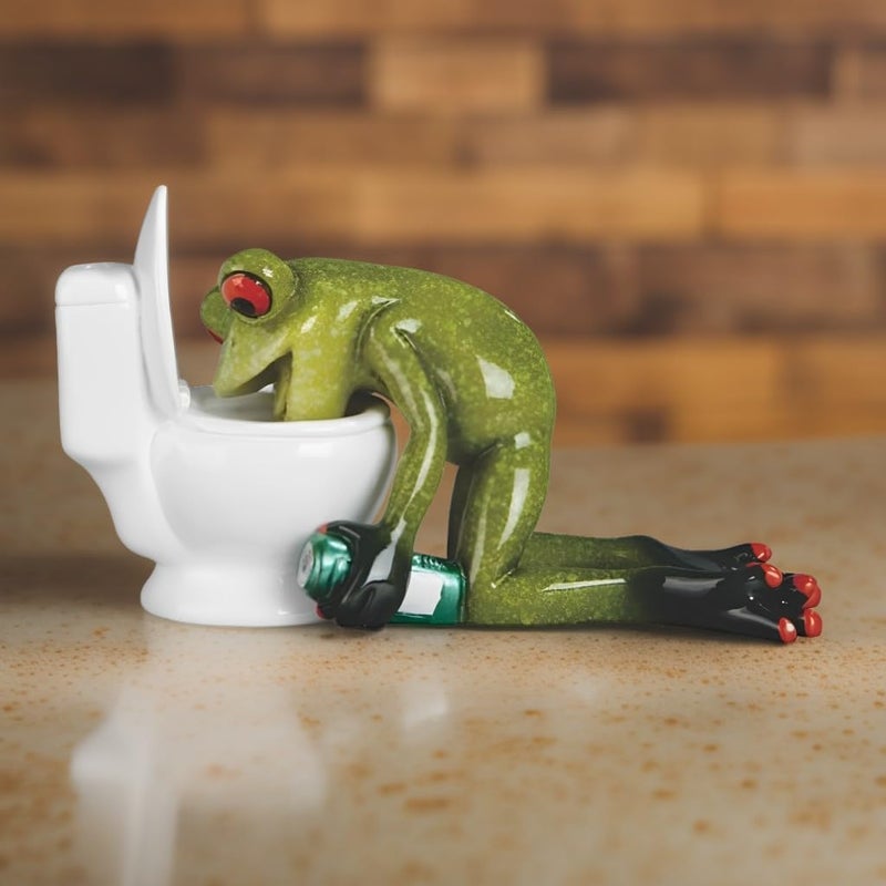 ICE ARMOR Hand Painted 55 W Frog Hangover Figurine Statue Sculpture Ornament Decoration HomeRoom Decor Ideas for Housewarming Holidays and Birthdays Great Collectible Addition - Image 2