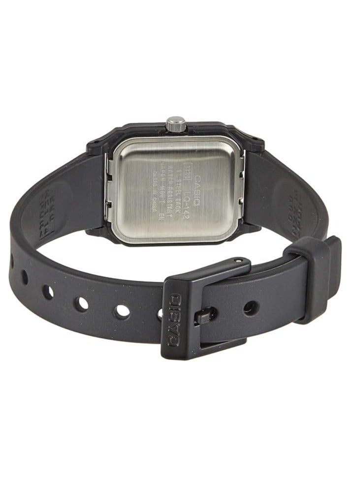 كاسيو ساعة كاسيو النسائية - LQ-142E-2ADF مينا زرقاء، سوار أسود - Image 2