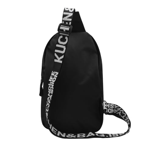 MOSSTYUS Street Crossbody Bag Cool Chest Shoulder Purse Freestyle Sling Bag Personality Hip-hop Phone Pouch, Black - Image 3
