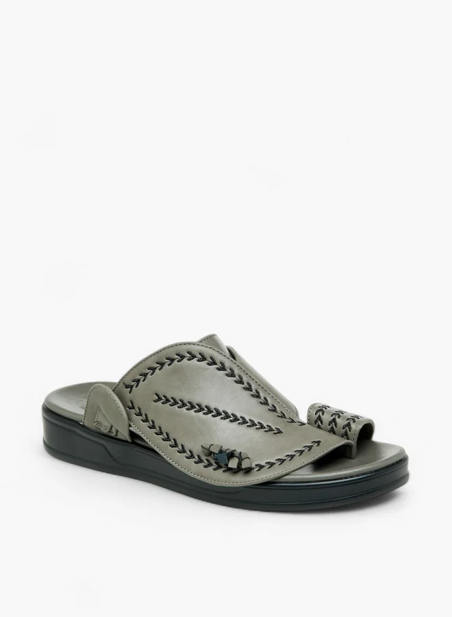 LBL by Shoexpress Embroidered Slip-On Arabic Sandals with Toe Loop