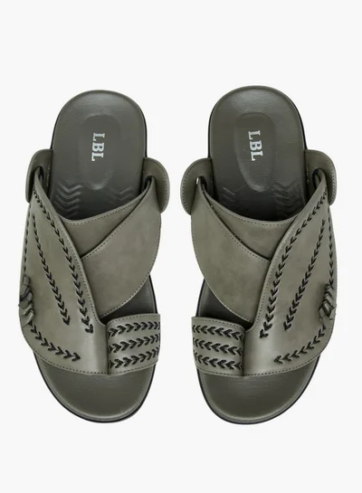ال بي ال من شو اكسبرس Embroidered Slip-On Arabic Sandals with Toe Loop