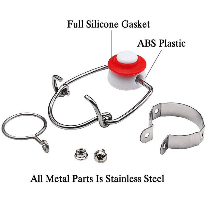 FERRODAY 12-Pack 18mm Glass Bottle Caps with Replacement Silicone Gaskets - Airtight, Leakproof, Easy Swing Top Lids - Image 2