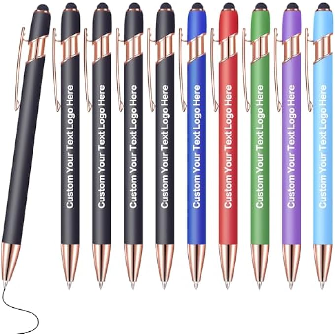 rayihni CUSTOM PENS BULK,PERSONALIZED TEXT/LOGO/NAME CORPORATE MARKETING GIFT (PERSONALIZED PEN MODEL B) - Image 1