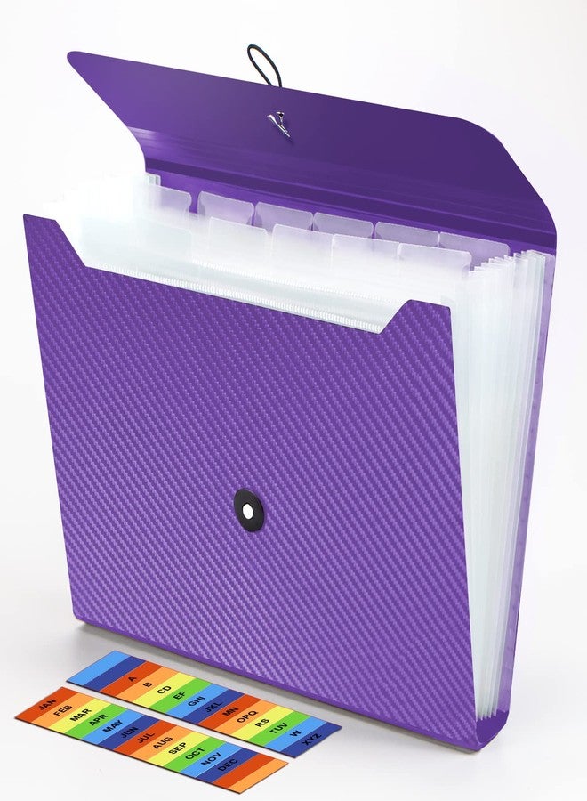 Nicecho Expanding File Folder, 13 Pockets Accordian File Holder Organizer, A4 Letter Size Paper Document Receipt Organizer Accordion Filing Folder for Classroom, Home, Office and Travel - Image 1
