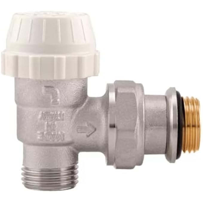 37071112 | THERMOSTATIC VALVE FOR CORNER RADIATORS ITAP WITH PRESET EXTERNAL CONNECTION 1/2 INCH EUROCONO, THERMOSTATIC ELEMENT SQUARE, NICKEL-PLATED BRASS, MADE IN ITALY - Image 2