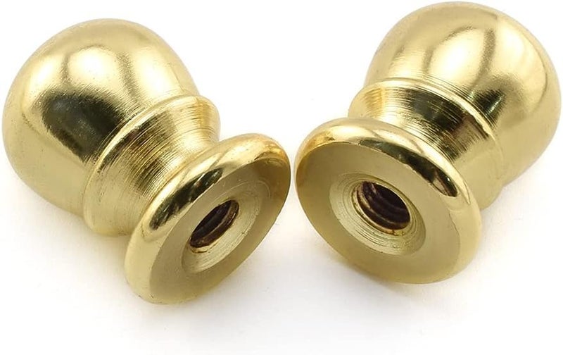 MARRTEUM 10-Inch Lamp Shade Harp Holder Fitter with Ball Finial Knob and Saddle Base [2set Gold] - Image 5