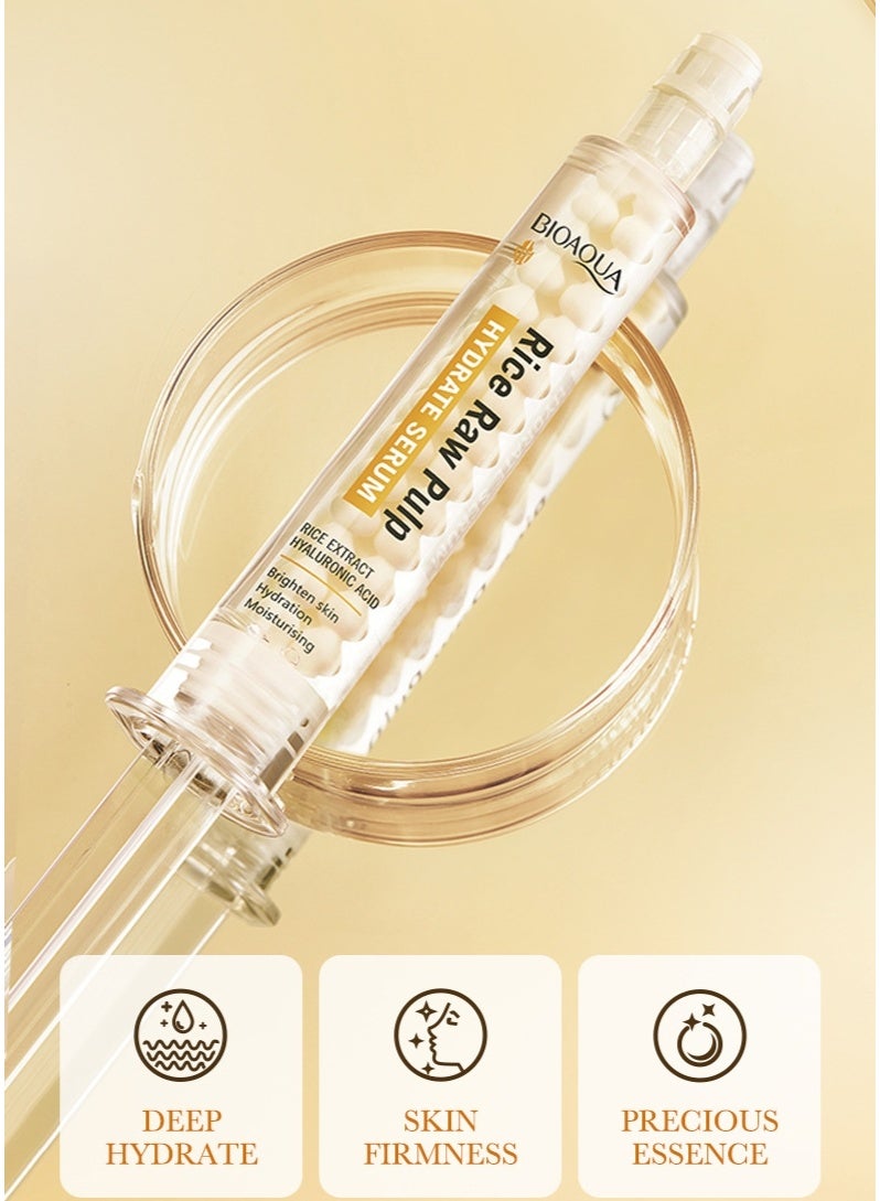 BIOAOUA Rice Raw Pulp Spreadable Hydrating Essence, Skin Rejuvenating Essence 10g*5 - Image 5