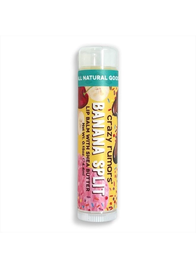 crazy rumors Banana Split Lip Balm. 100% Natural, Vegan, Plant-Based, Made in USA (1-Pack) - Image 1