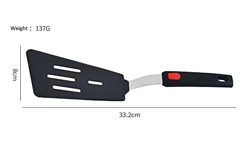 we3 Silicone Spatulas for Nonstick Cookware, 480F Heat Resistant Extra Large and Wide Flexible Spatulas Rubber Turners, Kitchen Cooking Utensils Set for Pancake ((N) Pack of 1) - Image 3