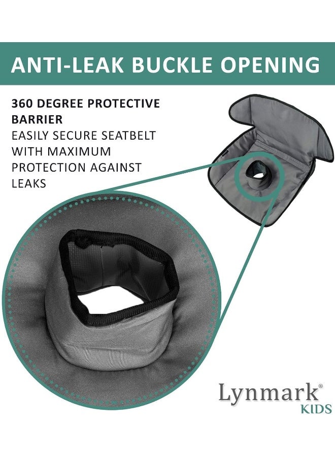 Lynmark Car Seat Protector for Potty Training | Piddle Pad Cover from Crumbs, Spillages, Nappy Leaks & Toilet Training | Fits All Carseat & Buggy, Age: 6m-4 Years Old | Keeps Seat Clean & Dry! (Grey) Pack of 2 - Image 4