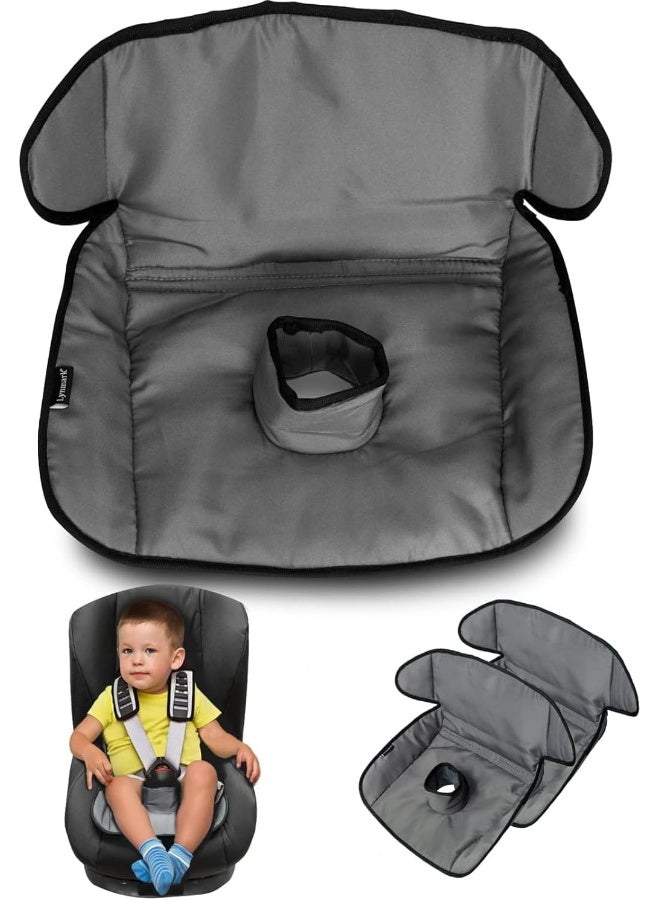 Lynmark Car Seat Protector for Potty Training | Piddle Pad Cover from Crumbs, Spillages, Nappy Leaks & Toilet Training | Fits All Carseat & Buggy, Age: 6m-4 Years Old | Keeps Seat Clean & Dry! (Grey) Pack of 2 - Image 1