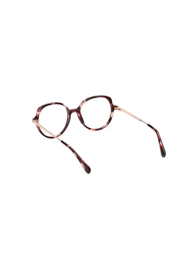 ماكس اند كو نظارة طبية بشكل دائري للنساء بأذرع معدنية MO5121  مقاس 50 - هافانا احمر - Image 3