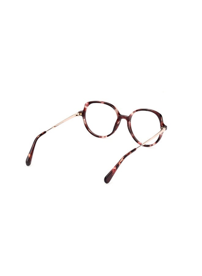 ماكس اند كو نظارة طبية بشكل دائري للنساء بأذرع معدنية MO5121  مقاس 50 - هافانا احمر - Image 5