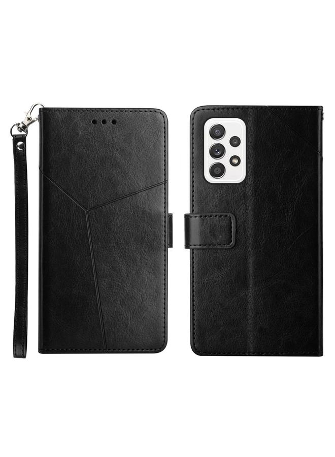 اس-توب جراب لهاتف Samsung Galaxy A33 5G Y بخياطة أفقية من الجلد القابل للطي - Image 1