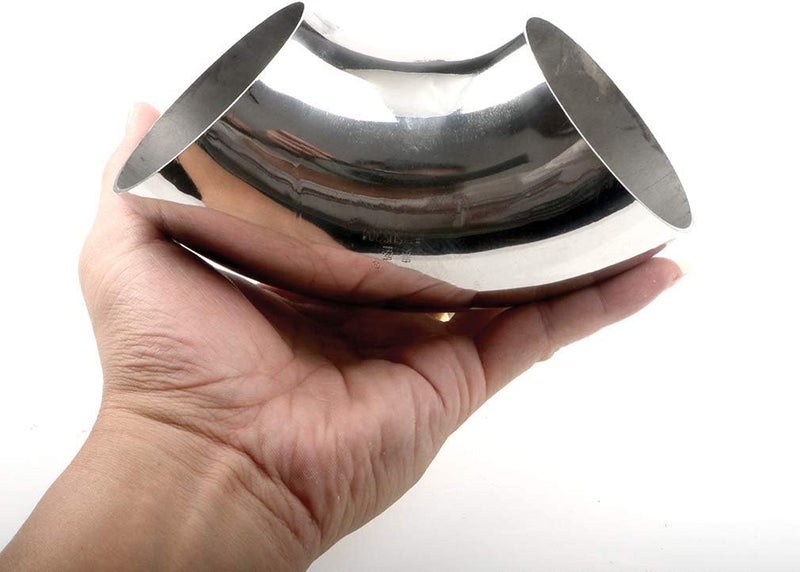 KOTVTM Stainless Steel Elbow 3" 90° Mandrel Bend Elbow-Thickness 16GA/.065" Wall - SS304 Stainless Elbow Suitable for Car Modified Exhaust Elbow Pipe, Stair Handrail,etc - Image 4