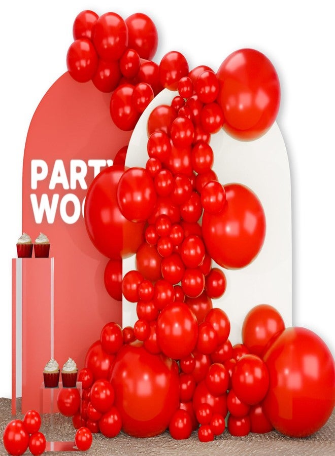 PartyWoo Red Balloons 100 pcs Different Sizes of 18 12 10 5 Inch Red Balloon Arch Kit Garland for Birthday Graduation Bachelorette Citizenship Anniversary Cherry Casino Theme Party Decorations Red-Y57 - Image 1