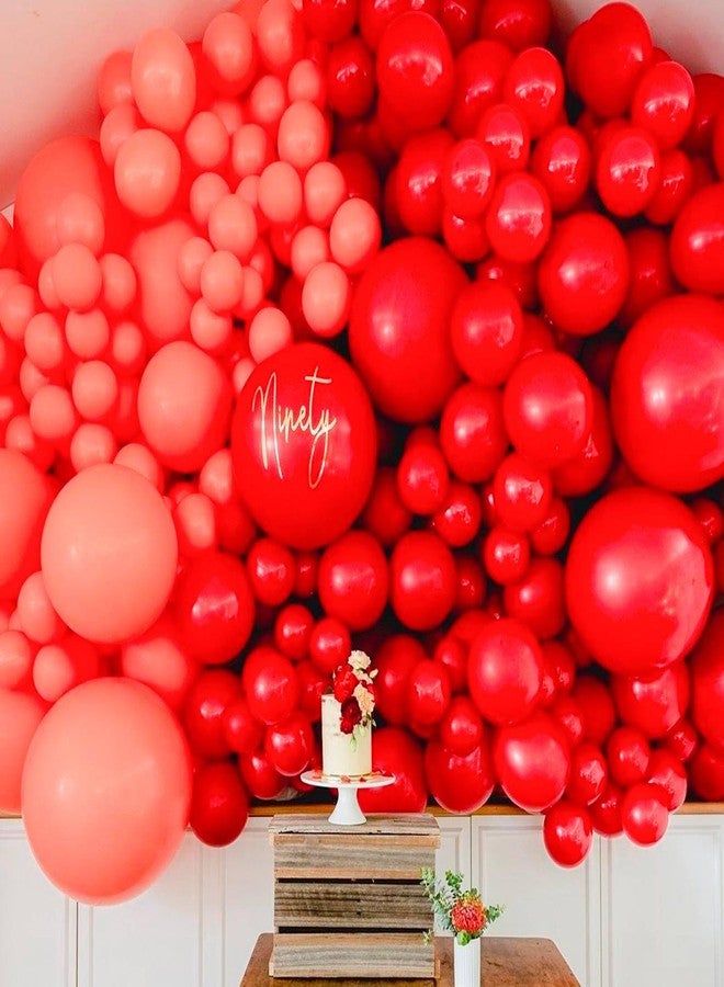 PartyWoo Red Balloons 100 pcs Different Sizes of 18 12 10 5 Inch Red Balloon Arch Kit Garland for Birthday Graduation Bachelorette Citizenship Anniversary Cherry Casino Theme Party Decorations Red-Y57 - Image 5