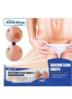 SOUTH MOON 4PCS Professional Silicone Scar Sheets, Scar Removal Patch, Soften and Flattens Scars Resulting from Surgery, Injury, Burns, Hypertrophic, C-Section and More, Soft Silicone Scar Strips 5.9"x 1.6  - Image 3