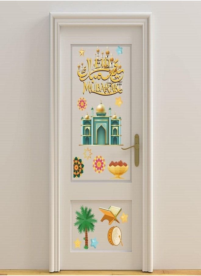 Ramadan Decorations Window Clings Window Stickers Static Decals Removable Window Cling Ramadan Decorations for Home Party Classroom Supply 9 Sheets