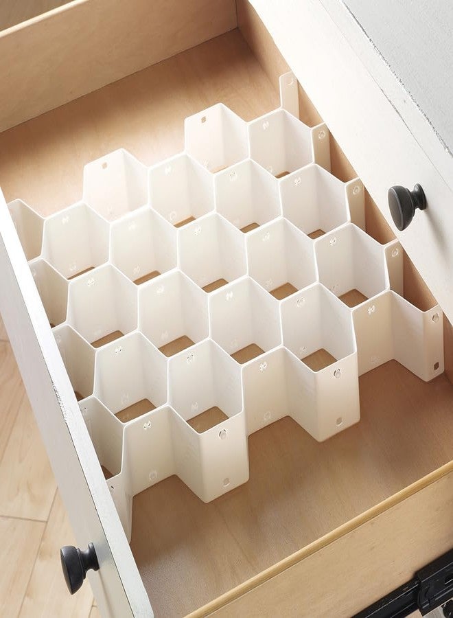 Whitmor Honeycomb Drawer Organizer, 6 PAck White - Image 3