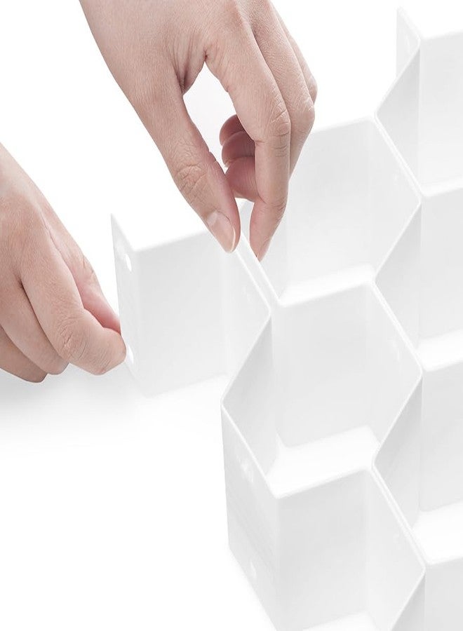 Whitmor Honeycomb Drawer Organizer, 6 PAck White - Image 2