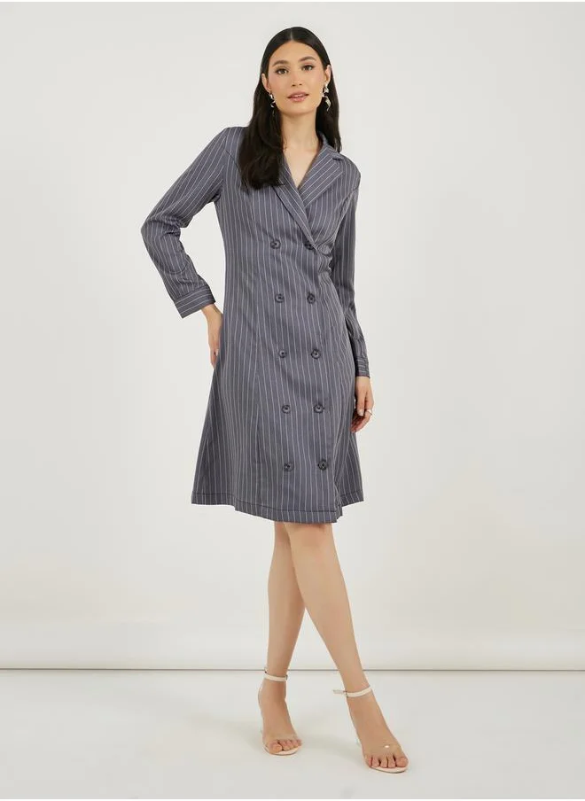 ستايلي Pinstripe Blazer Dress