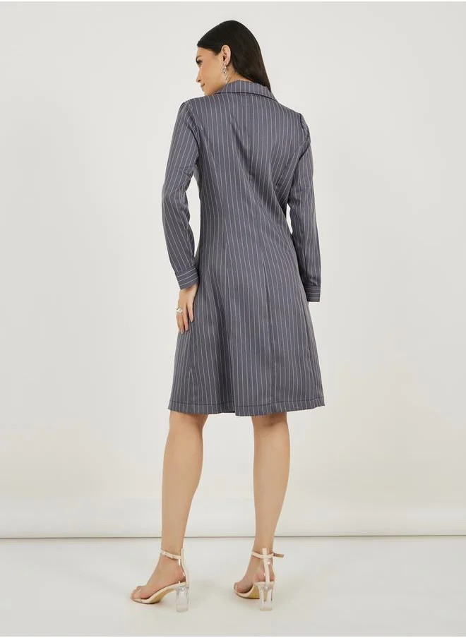 ستايلي Pinstripe Blazer Dress