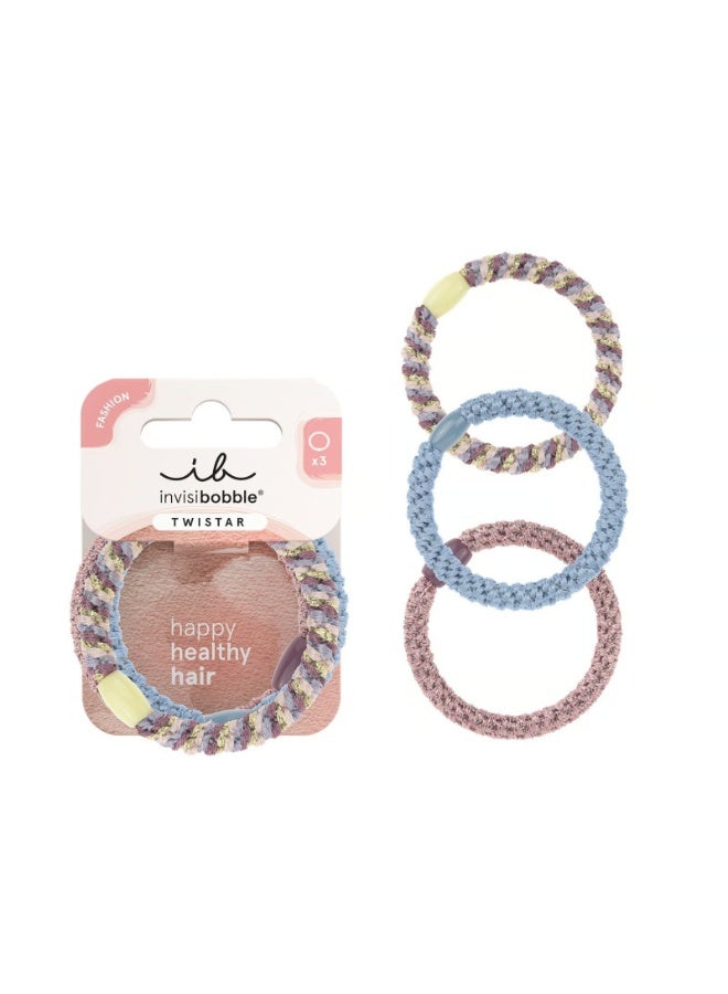 Invisibobble Twistar Woven Hair Ties Lavender Braids 3units - Image 3