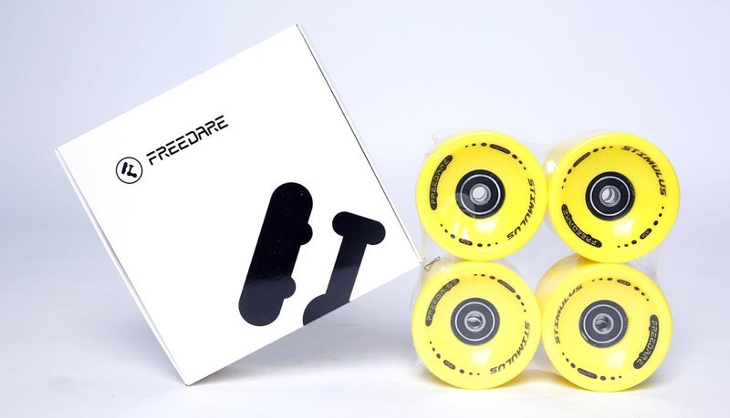 FREEDARE 70mm Longboard Wheels with ABEC-7 Bearings and Spacers(Set of 4) - Image 5