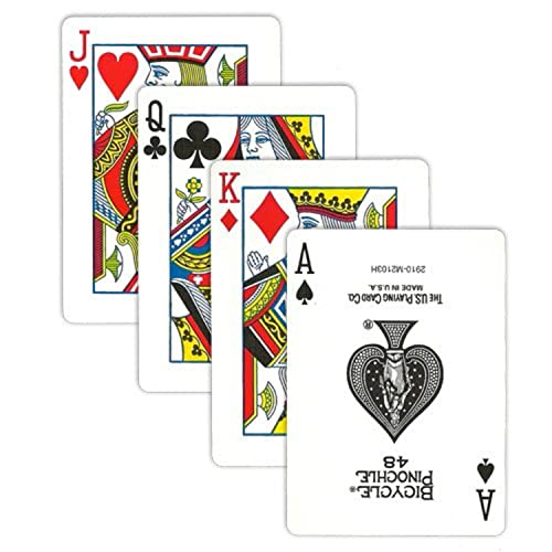 Brybelly 12 Decks Bicycle Pinochle Cards (6 Red / 6 Blue) - Image 3