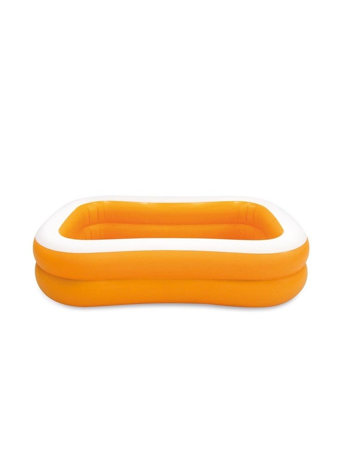 VWretails Swim Center Inflatable Family Pool for Kids/Babies Bathing & Fun at Beach,Home Indoor & Outdoor in Vacation with Easy Setup for Swimming Pool Experience and Enjoyment (Orange) - Image 2