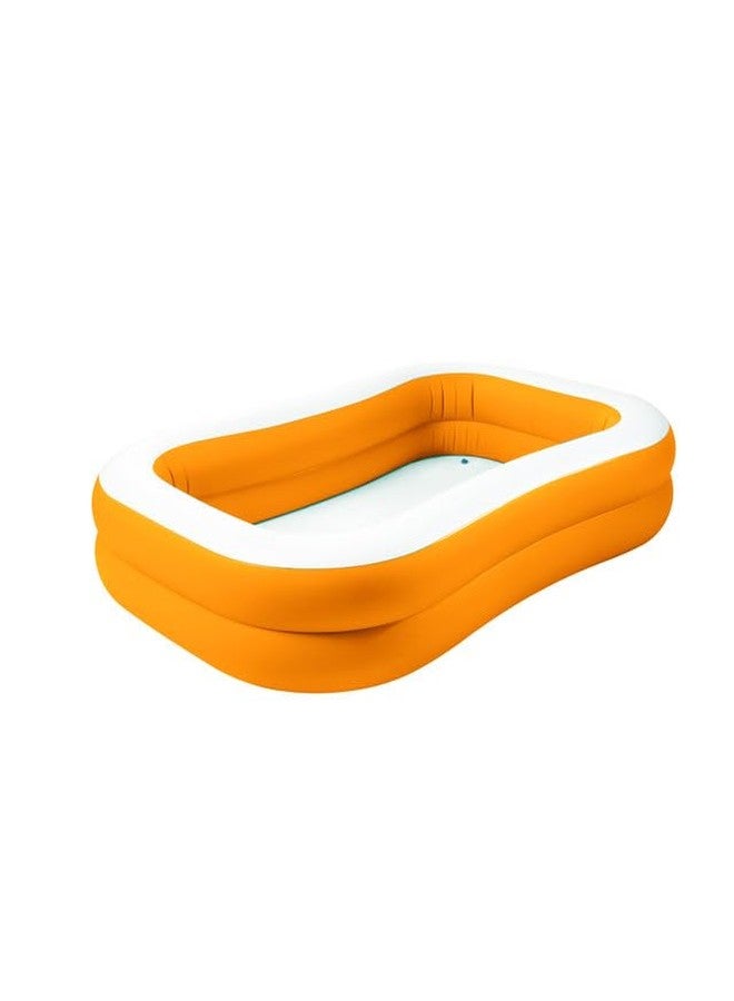 VWretails Swim Center Inflatable Family Pool for Kids/Babies Bathing & Fun at Beach,Home Indoor & Outdoor in Vacation with Easy Setup for Swimming Pool Experience and Enjoyment (Orange) - Image 3