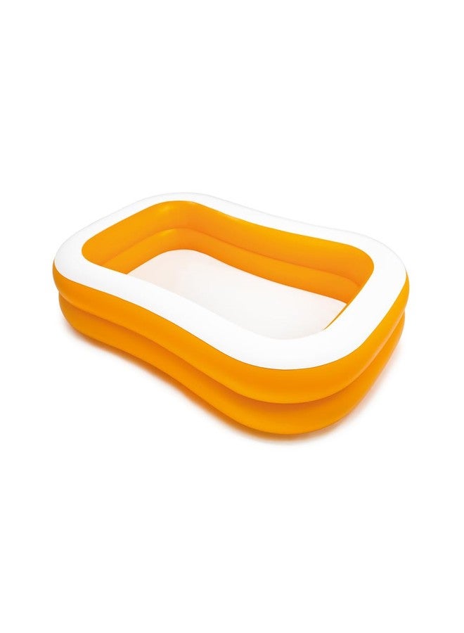 VWretails Swim Center Inflatable Family Pool for Kids/Babies Bathing & Fun at Beach,Home Indoor & Outdoor in Vacation with Easy Setup for Swimming Pool Experience and Enjoyment (Orange) - Image 1