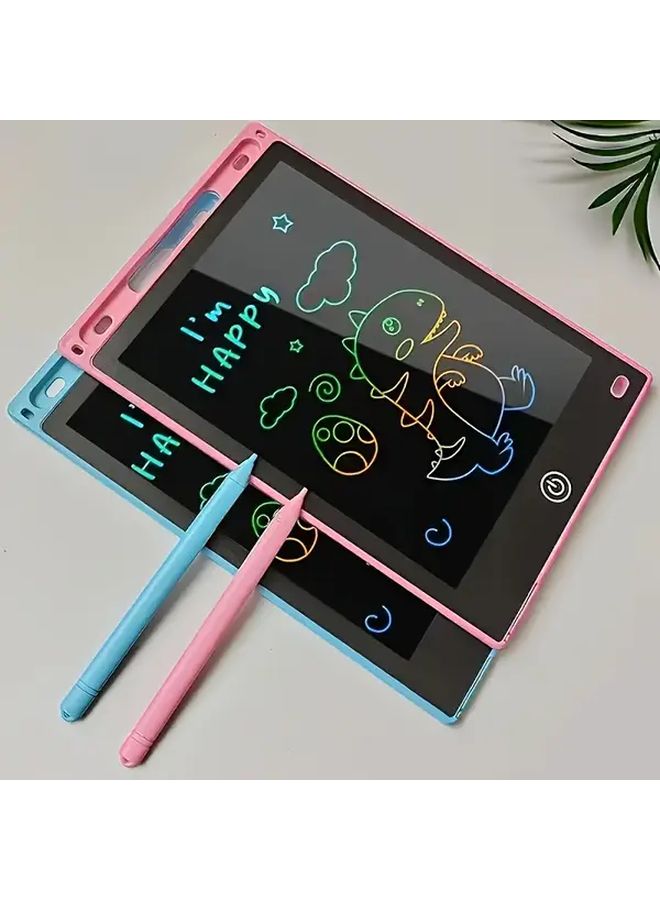 قلادة كتابة LCD وردية للأطفال، شاشة ملونة، لوحة رسم تعليمية قابلة لإعادة الاستخدام. - Image 1