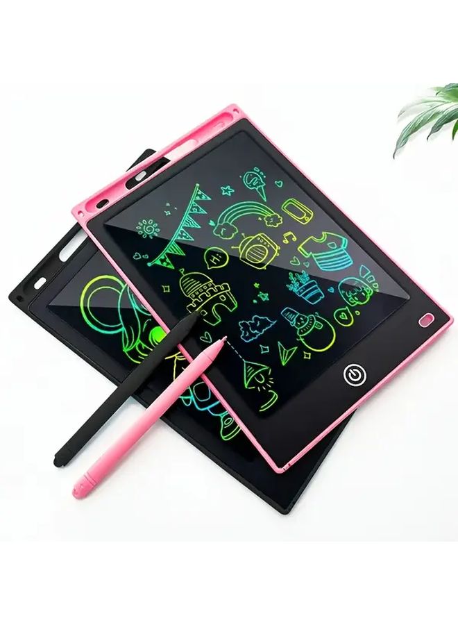 قلادة كتابة LCD وردية للأطفال، شاشة ملونة، لوحة رسم تعليمية قابلة لإعادة الاستخدام. - Image 5